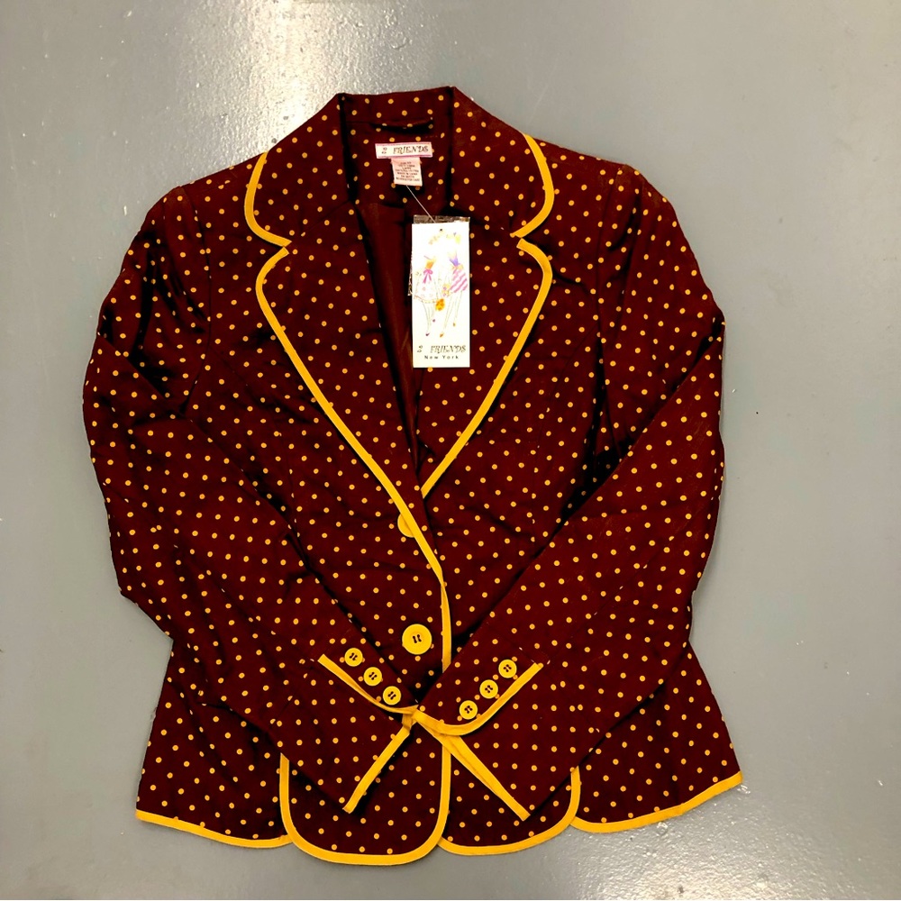 Vintage 2 Friends Polkadot suit and pants suit. Original Tag.Matching pants sz10